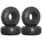 4PCS 1.9" Rubber Tires for 1/10 RC Rock Crawler Truck RC Crawler Tires Richie's 4pcs No plug