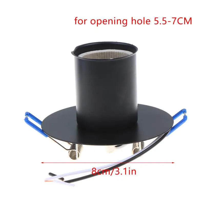 E27 Ceramic Lamp Holder Heat-Resistant Metal Spring Bracket Lamp Socket Holder Richie's BK1 No plug