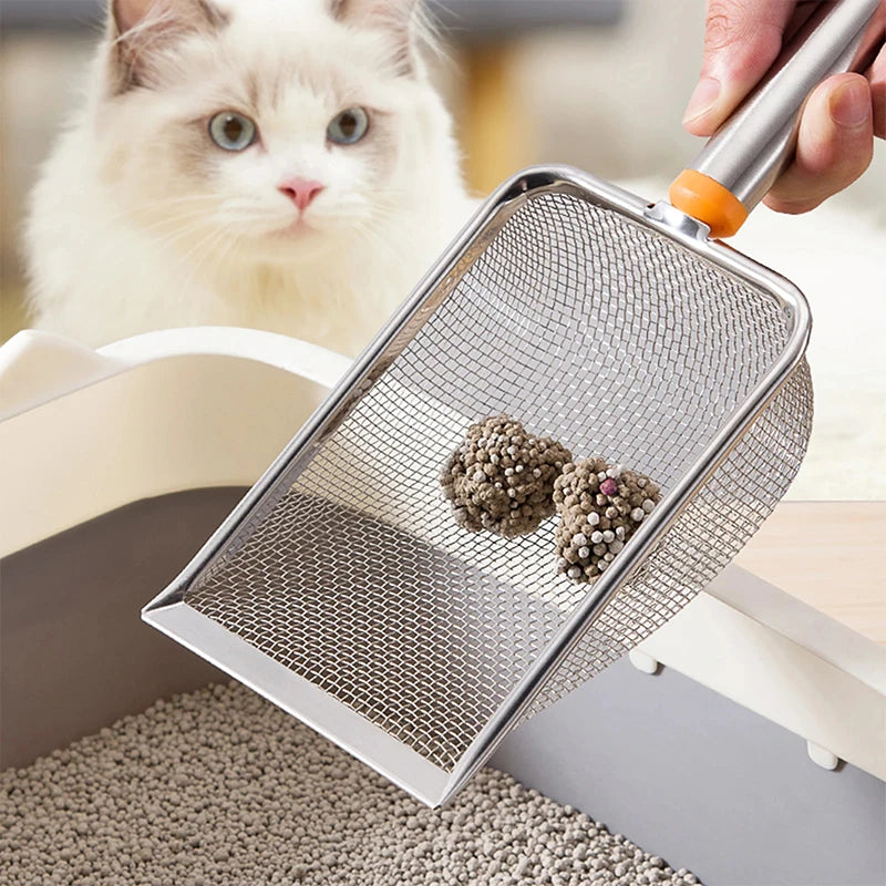 Stainless Steel Fine Mesh Cat Litter Scoop – Non-Stick & Durable Cat Litter Scoop Richie's