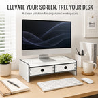 Monitor Riser with 2 Storage Drawers – Desk Organizer Stand Monitor Riser Stand Richie's Default Title