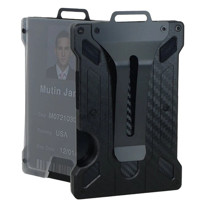 Zeeker Tactical Aluminum ID Badge Holder RFID Blocking Wallet RFID Blocking Wallet Richie's Carbon Fiber