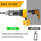 Square Hole Drill Bit Adapter & Mortising Chisel Kit – Cast Aluminum Woodworking Drill Adapter Richie's