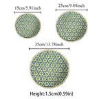 Bohemian Bamboo Woven Fruit Basket – Handwoven Round Tray Bamboo Woven Basket Richie's