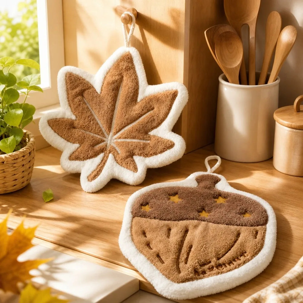 Fall Hand Towels – Maple Leaf & Acorn Kitchen & Bath Décor Decorative Hand Towels Richie's