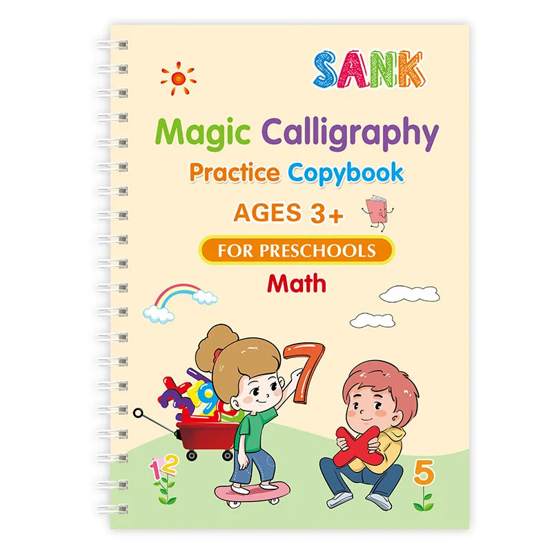 Reusable Magic Practice Copybook for Kids – English Writing Kids Practice Copybook Richie's Math 1pc