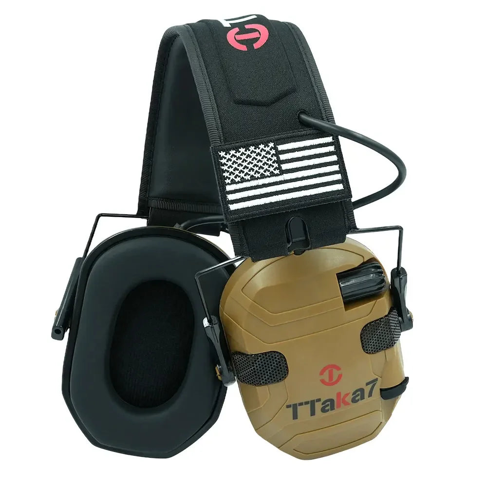 Tactical Electronic Shooting Earmuff 22NRR Foldable Headset Electronic Shooting Earmuff Richie's W3 brown