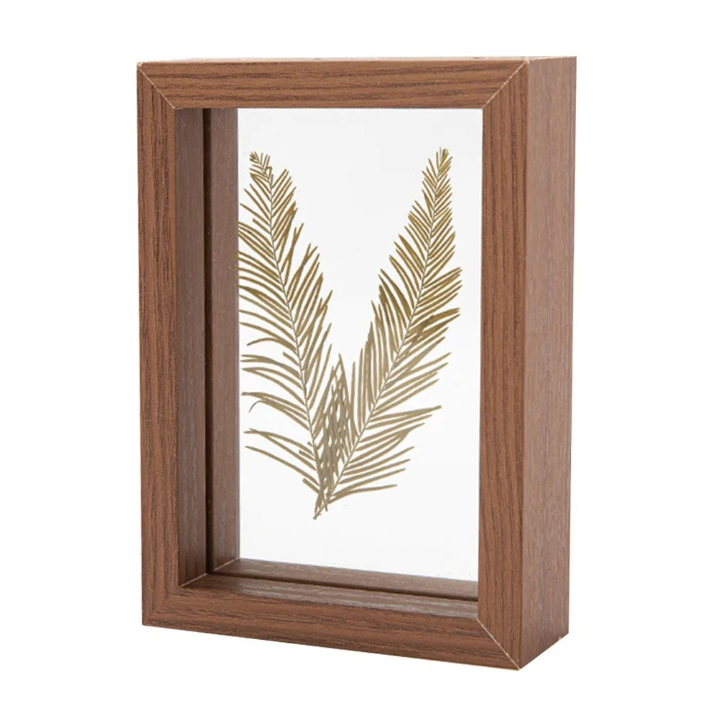 Wooden Glass Leaf Specimen Frame – Double-Sided Display Specimen Display Frame Richie's Coffee-6inch