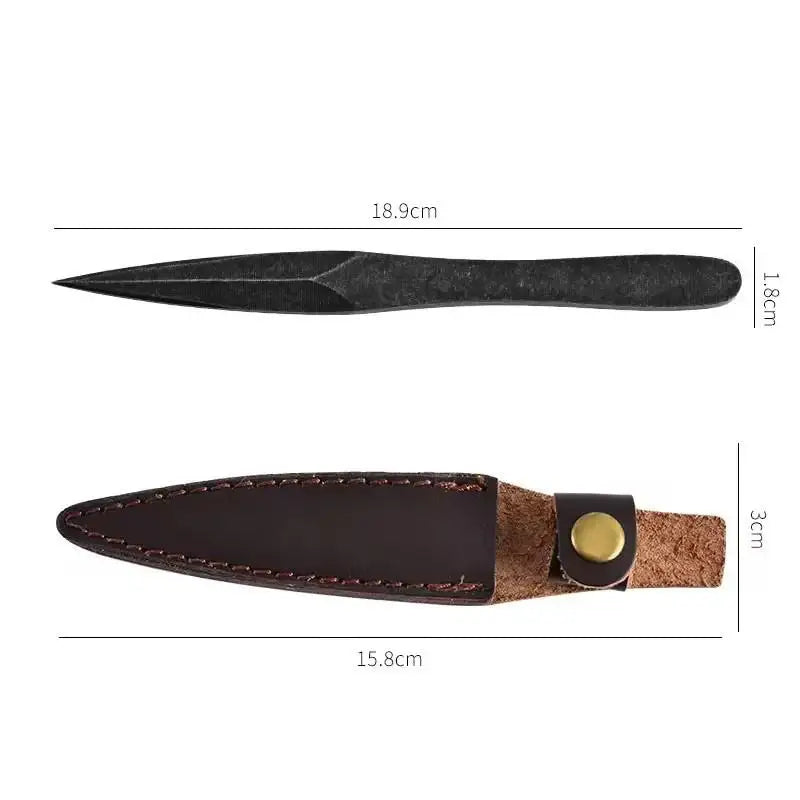 Handmade Tea Knife & Needle Set – Pu'er Tea Cake Tool + Leather Cover Tea Cake Tool Set Richie's as pic