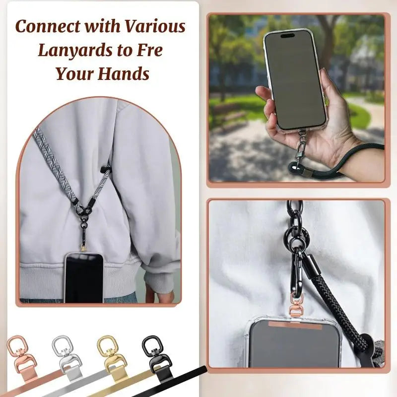 Universal Stainless Steel Phone Tether Tab & Lanyard Cord Attachment Phone Lanyard Tab Richie's