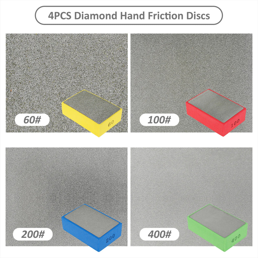 Diamond Hand Polishing Pads Set – Stone Tile Glass (4/5pcs) Abrasive Polishing Pads Richie's
