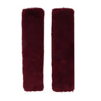 2Pcs Plush Car Seat Belt Shoulder Cover Pad – Auto Interior Seat Belt Cover Richie's Wine red