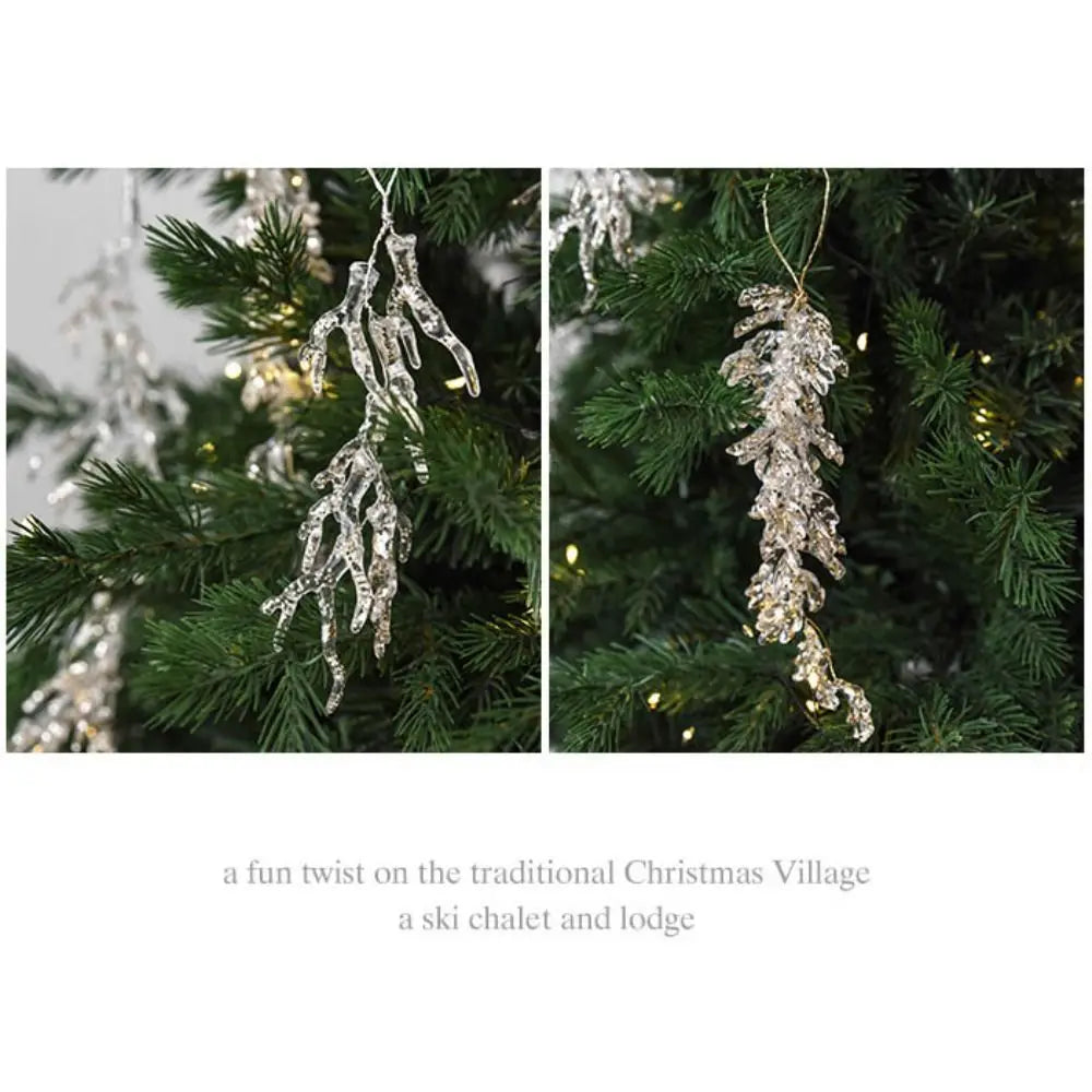 Acrylic Crystal Christmas Icicle Pendants Glitter Tree Ornaments Christmas Tree Ornaments Richie's