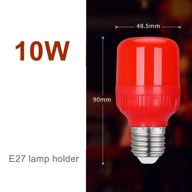 Red LED Light Bulb E27/B22 5W–30W Festive Spot Light 220V LED Light Bulb Richie's 10W