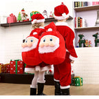 Santa Claus Christmas Drawstring Backpack – Large Xmas Gift Bag Holiday Drawstring Backpack Richie's