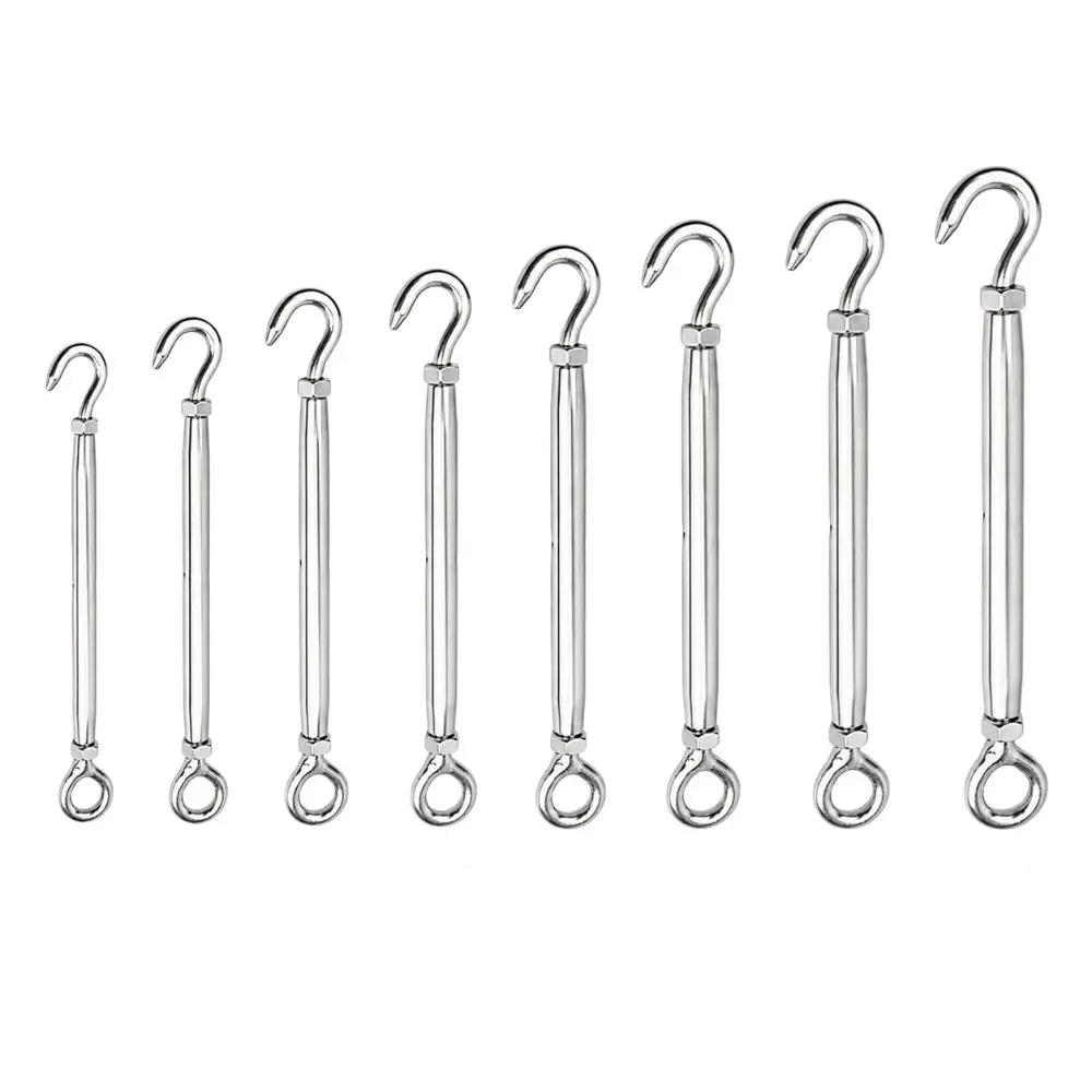 304 Stainless Steel Turnbuckle Wire Rope Tensioner M5–M20 Wire Rope Turnbuckle Richie's