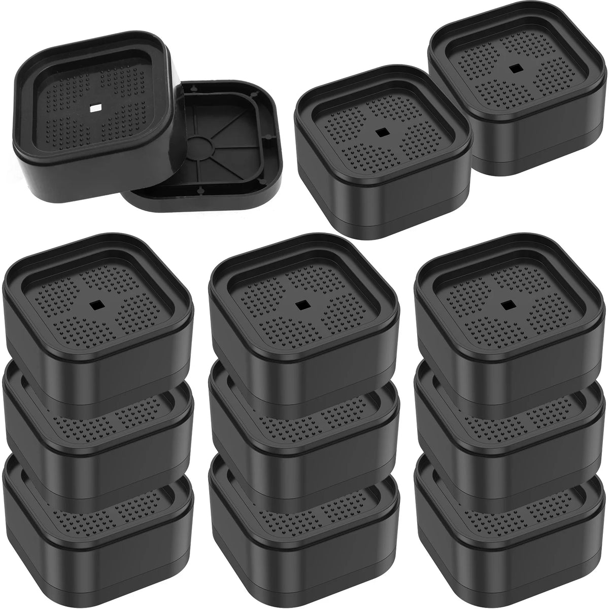 Stackable Furniture Risers – Adjustable 1" 2" 3" Bed Lift Furniture Risers Richie's 12pcs