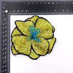 Handmade Beaded Flower Sequin Sew-On Applique Patch – 11–12cm Sew-On Applique Patch Richie's Yellow