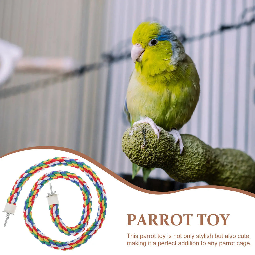 Cotton Rope Bird Perch for Parrots – Climbing & Chewing Toy Bird Rope Perch Richie's