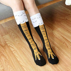 Women's 3D Chicken Paw Print Thigh High Socks Cosplay Novelty Thigh High Socks Richie's