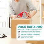 Heavy Duty Clear Packing Tape with Dispenser – Shipping Kit Tape Dispenser Set Richie's