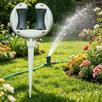 Garden Hose Guide Spike ABS Roller Holder for Lawn Watering Hose Guide Stake Richie's white