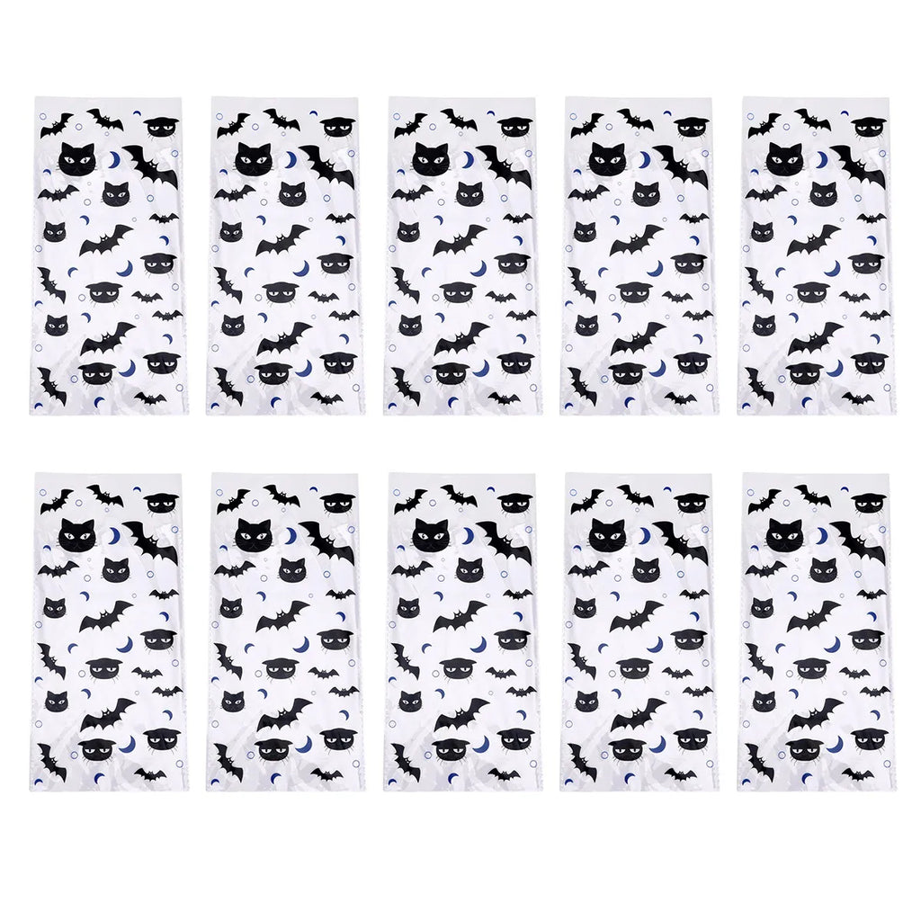 100Pcs Halloween PVC Candy Bags – Trick or Treat Black Bat Pouches Halloween Party Bags Richie's