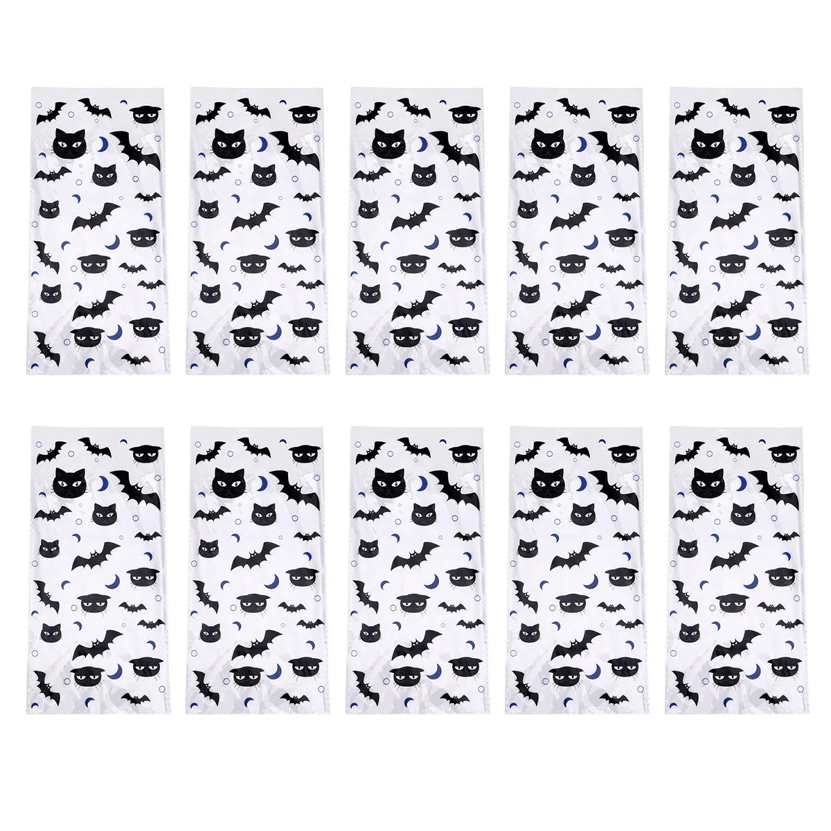 100Pcs Halloween PVC Candy Bags – Trick or Treat Black Bat Pouches Halloween Party Bags Richie's