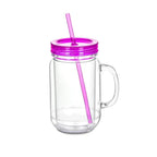 20 oz Snow Globe Tumbler DIY Glitter Cup – BPA-Free with Handle Snow Globe Tumbler Richie's Purple