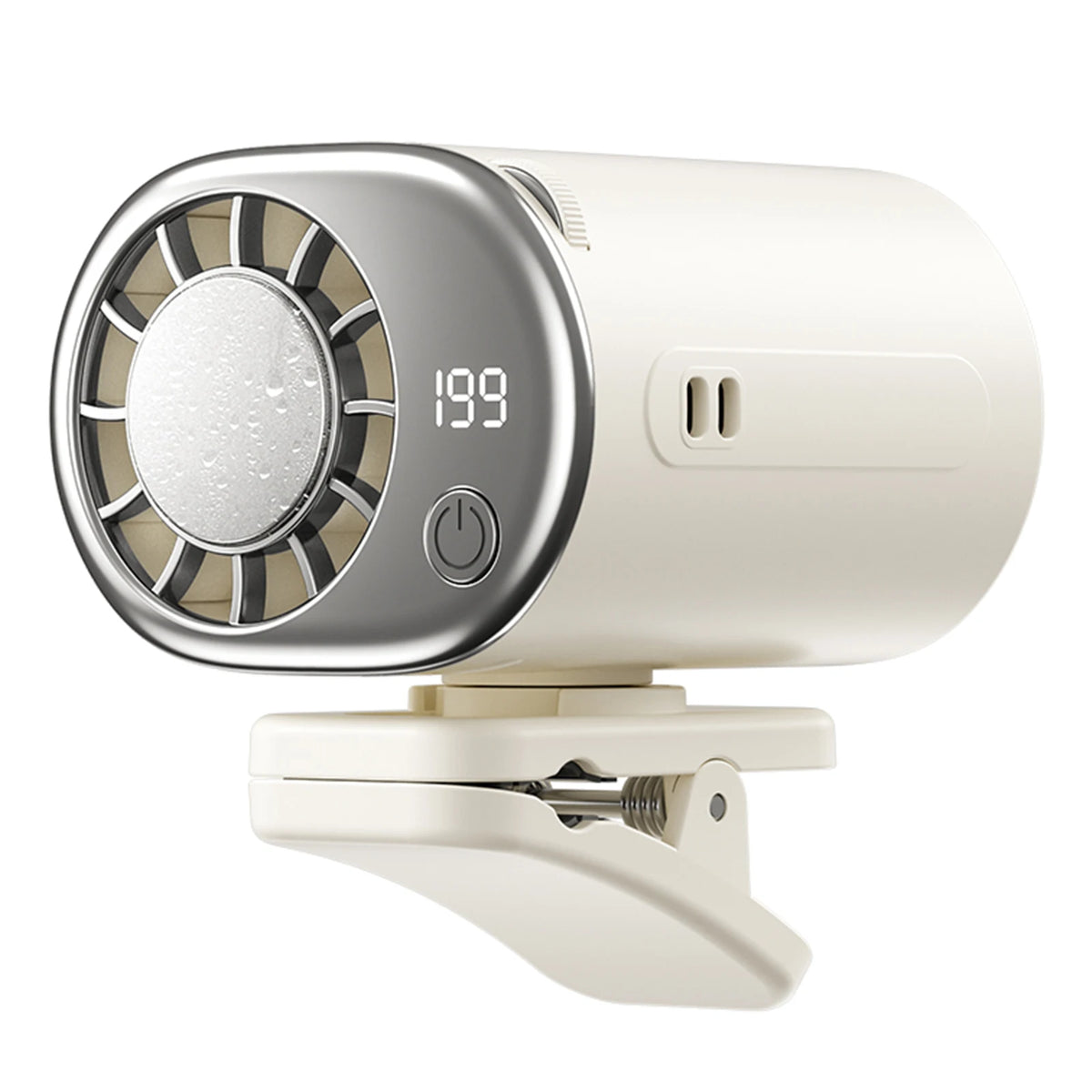 JOCESTYLE Clip-On Car Fan 199 Speeds LED Display | Portable Portable Clip Fan Richie's WHITE