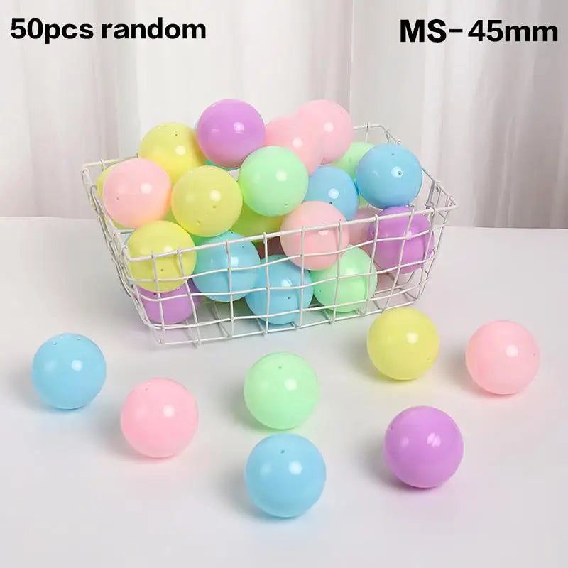 50PCS Refillable Plastic Capsule Balls 28-55MM Party Toy Eggs Capsule Toy Eggs Richie's MS-45MM