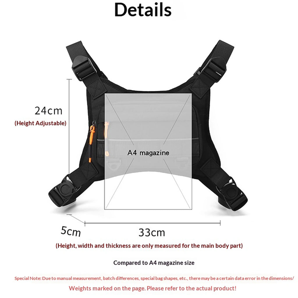 Outdoor Chest Vest Bag | Reflective Cycling Hiking Backpack Outdoor Chest Bag Richie's
