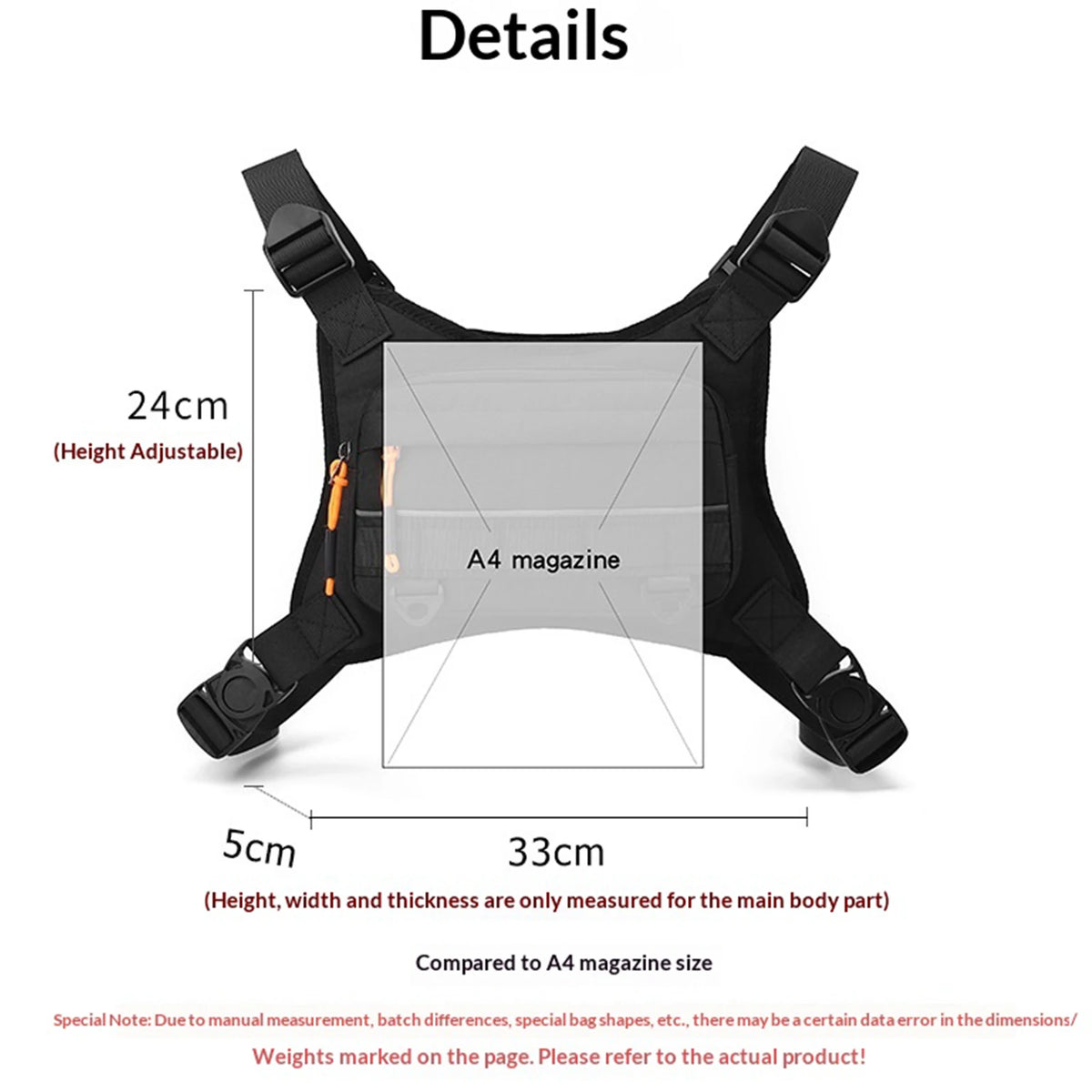 Outdoor Chest Vest Bag | Reflective Cycling Hiking Backpack Outdoor Chest Bag Richie's