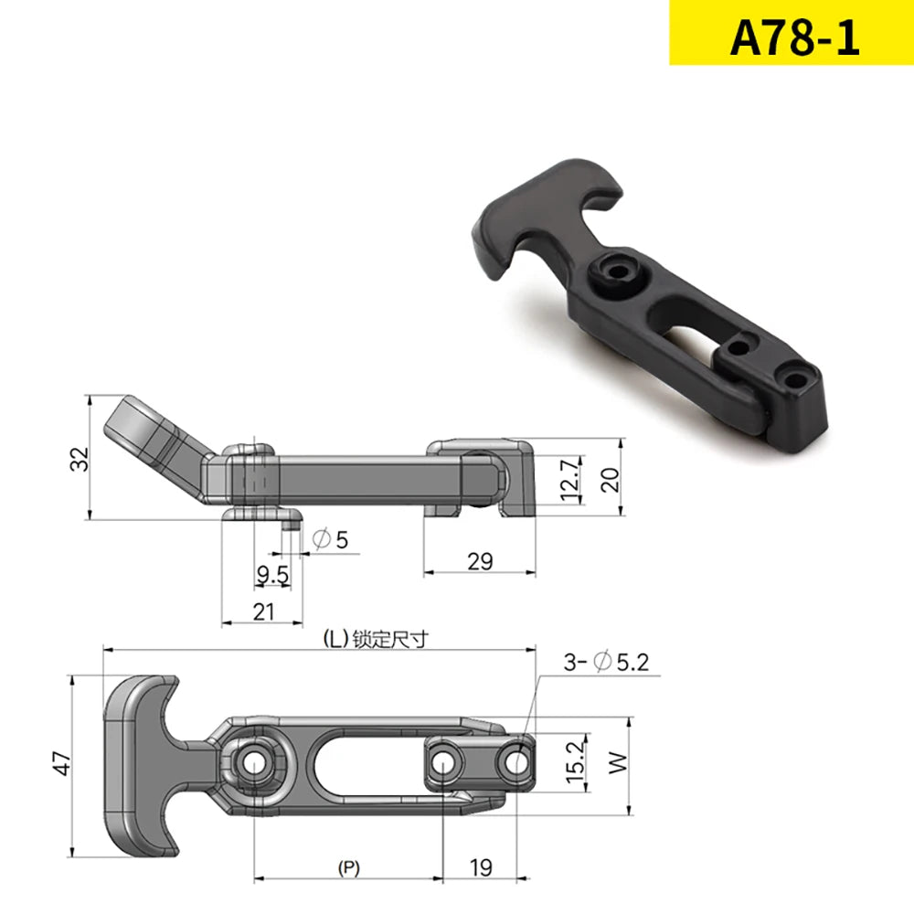 Flexible T-Handle Rubber Draw Latch – Cooler, Boat & Tool Box Rubber Draw Latch Richie's A78-1
