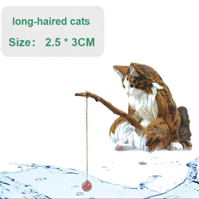 Fishing Cat Fish Tank Ornament – Hanging Resin Aquarium Décor Aquarium Ornament Richie's 1pc Style 5