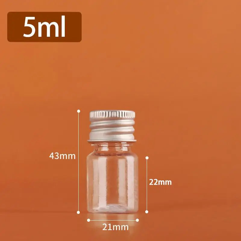 Clear Plastic Bottles with Aluminum Cap – 5ml to 500ml Cosmetic Storage Bottles Richie's A1