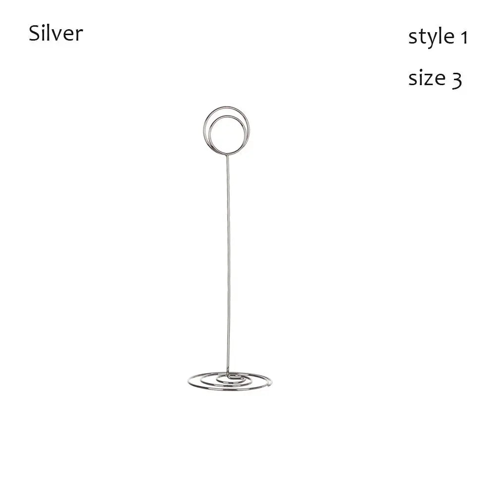 Rose Gold Metal Photo Clip Place Card & Table Number Stand Place Card Holder Richie's silver-style1-size3