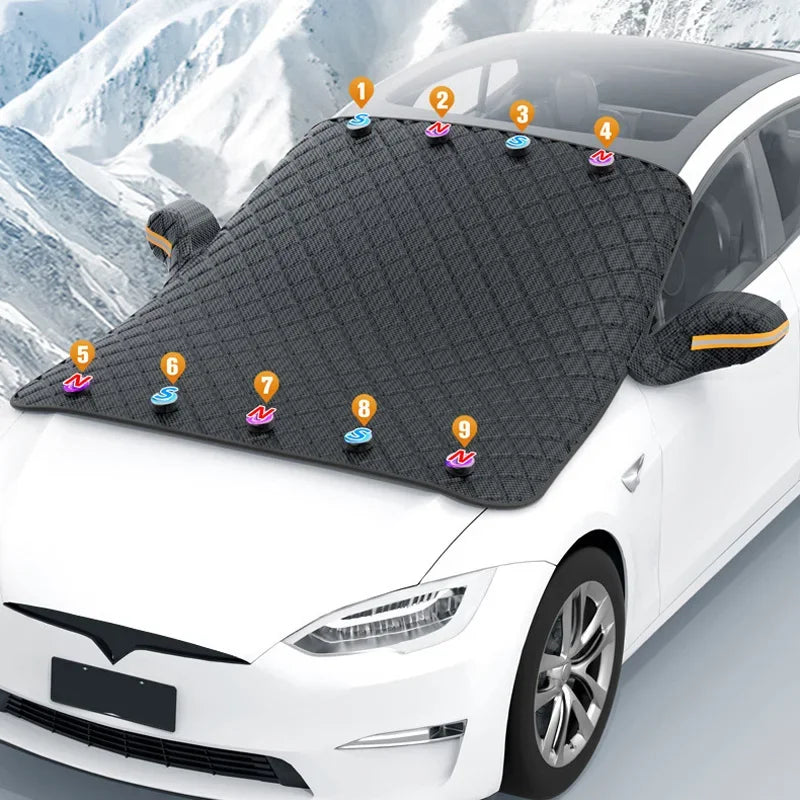 Magnetic Car Windshield Cover – Snow, Frost & Sun Shade Car Windshield Cover Richie's