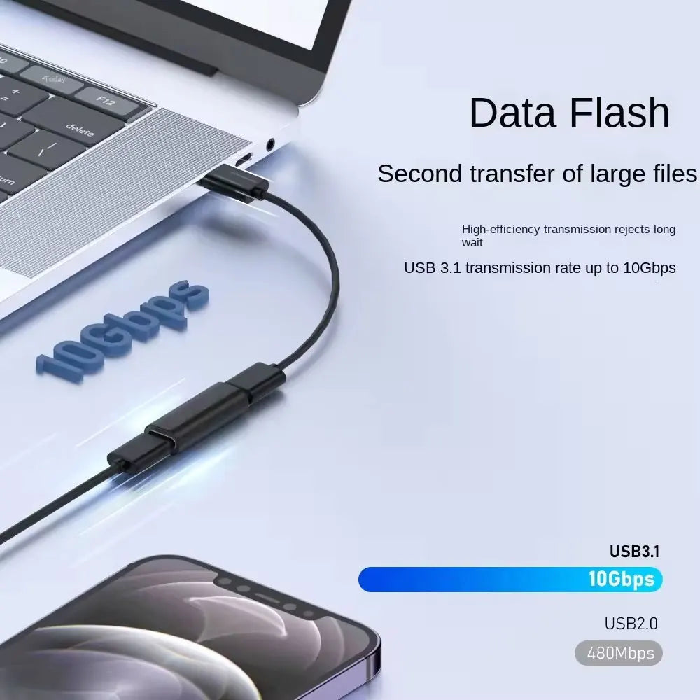 USB-C Female-to-Female & Male-to-Male Adapter with PD USB-C Adapter Richie's