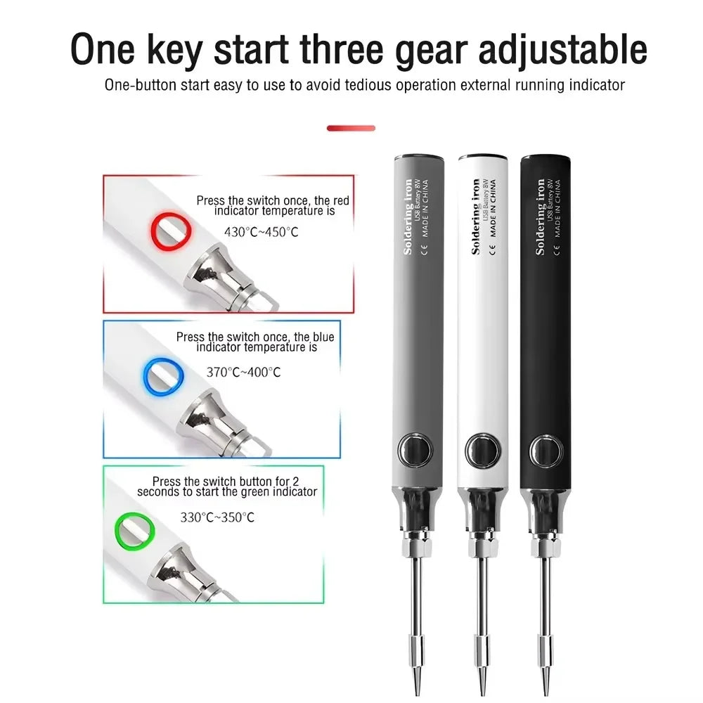 Portable USB 5V Soldering Iron Pen for Jewelry & Leathercraft USB Soldering Pen Richie's