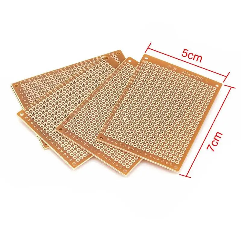 10PCS PCB Perfboard Kit – 432-Hole 5x7cm Prototype Board Prototype Perfboard Richie's as pic
