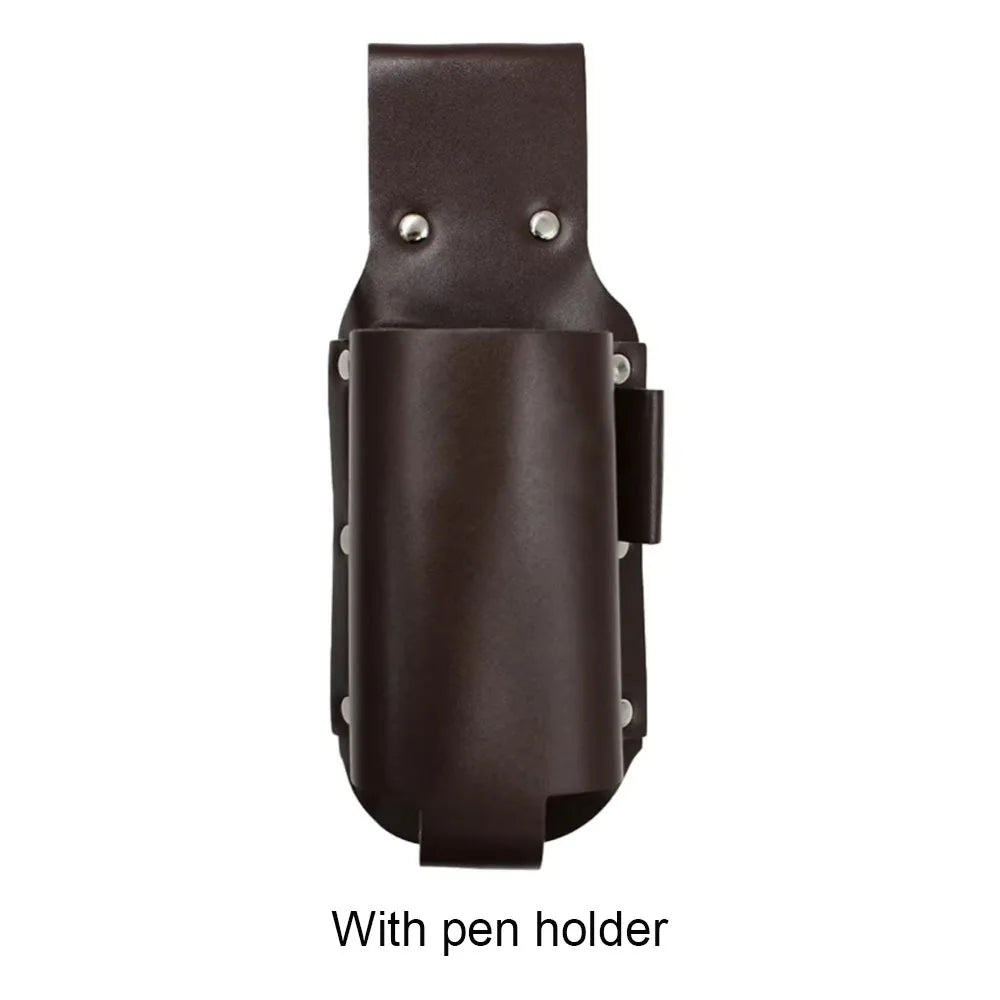 PU Leather Beer Bottle Waist Holster Belt Bag with Pen Holder Waist Belt Bag Richie's Brown