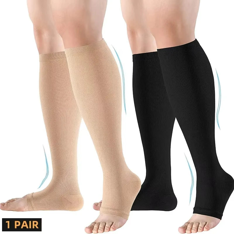Toeless Compression Socks S–XXL Unisex Support Hosiery 1 Pair Compression Socks Richie's