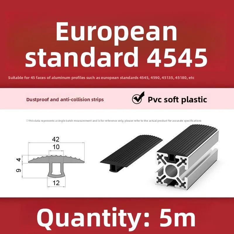 Kande Aluminum Profile Sealing Strip – Anti-Collision Dust Guard Profile Sealing Strip Richie's EU4545 5M