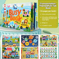 Toddler Busy Book Learning Toy – Farm, Dinosaur & Vehicles Educational Busy Book Richie's Bq-0024-Vehicle