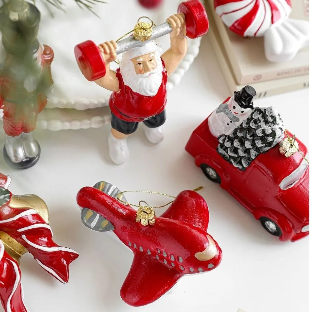 Red & White Plastic Christmas Tree Hanging Ornaments – DIY Christmas Ornaments Richie's