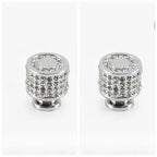 2PCS Rhinestone Crystal Drawer Pulls & Cabinet Door Handles Cabinet Drawer Pulls Richie's Silver 2pcs