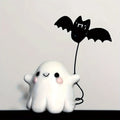 Halloween Ghost & Bat Resin Statue – Spooky Tabletop Decor Halloween Resin Statue Richie's 1pc