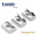 20PCS Carbon Steel Spring Nuts M4 M5 M6 M8 Aluminum Profile T-Slot Spring Nuts Richie's 20PCS EU45 or 50-M8