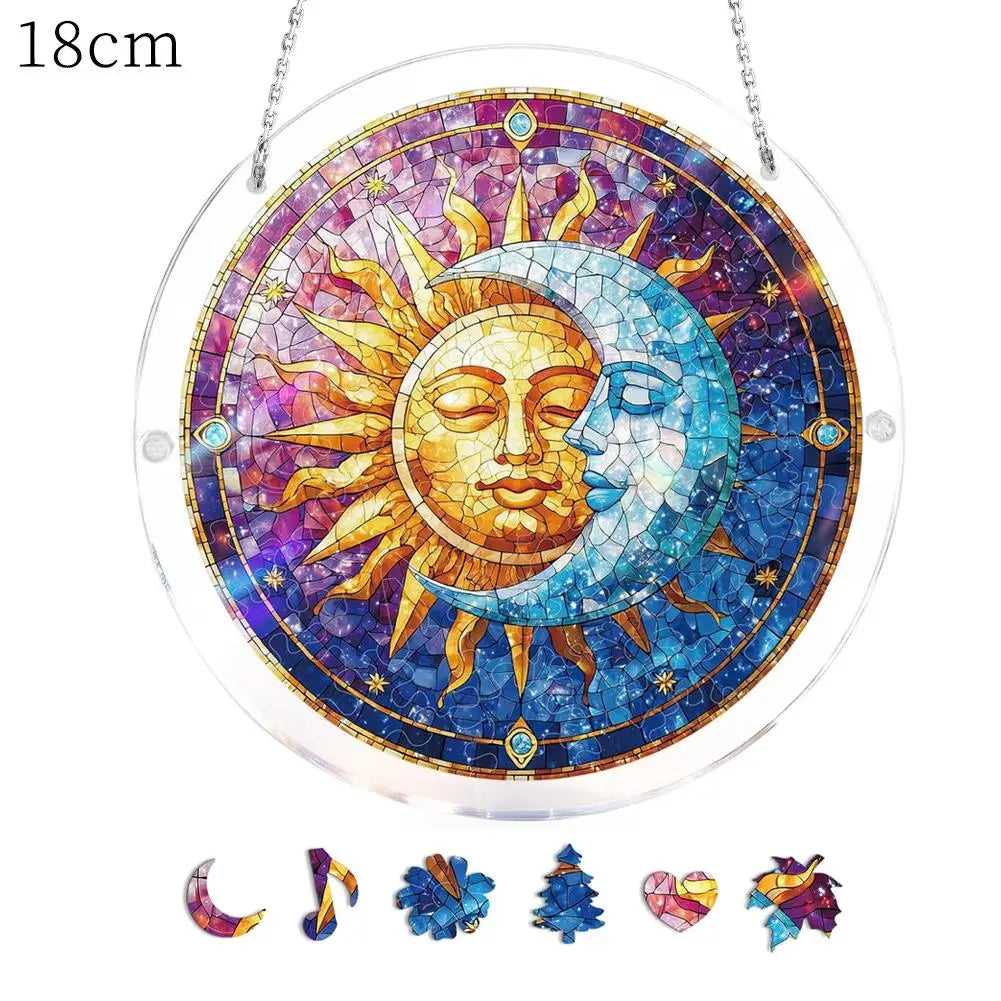 Acrylic Puzzle Suncatcher – DIY Stained Glass Window Hanging Decor Window Suncatcher Richie's F-S