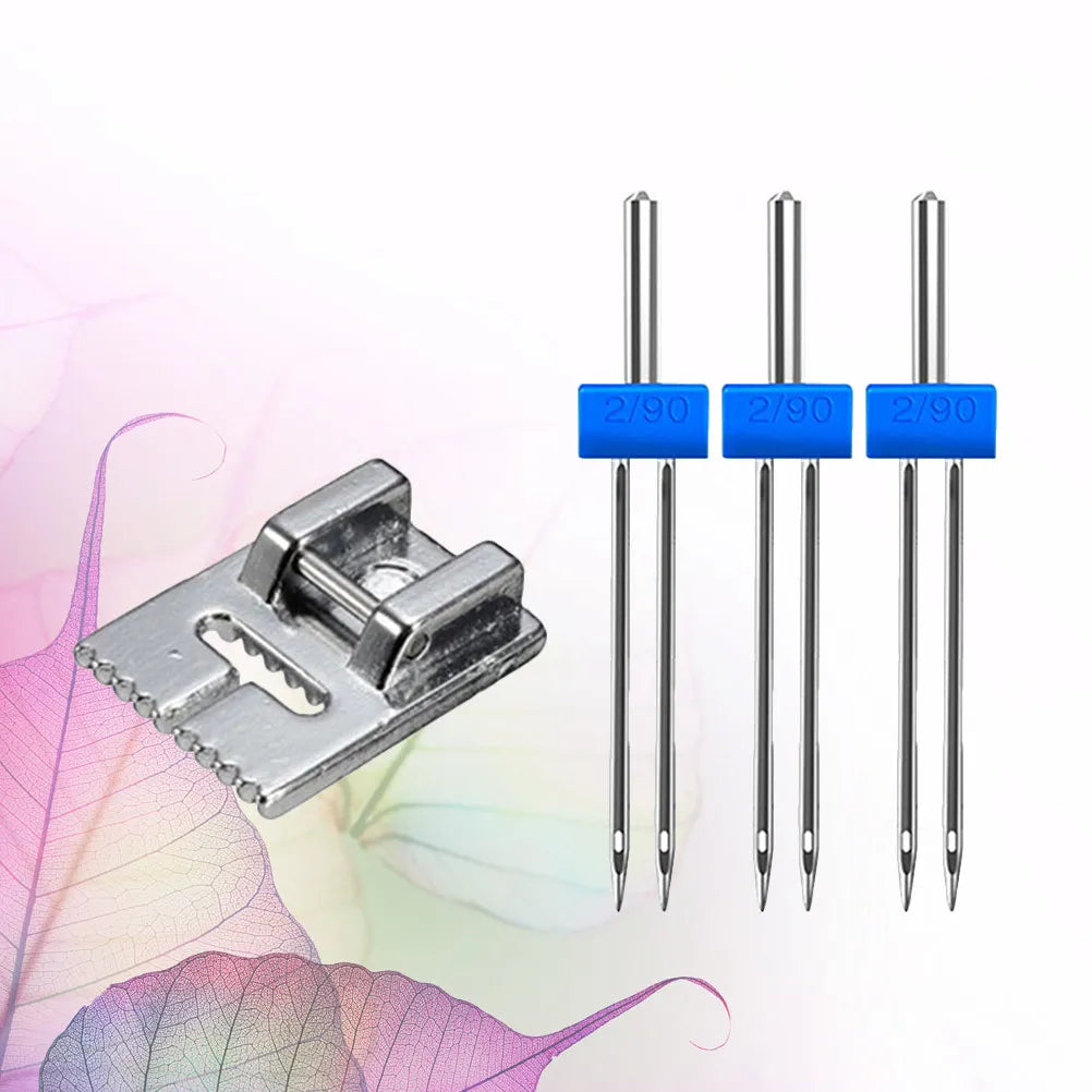 Twin Needle Set & Presser Foot – Double Hole Sewing Needles Sewing Needle Set Richie's